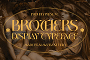 Brothers | DISPLAY TYPEFACE, a Sans Serif Font by Almeera Std (Thumbnail 1 of 12)