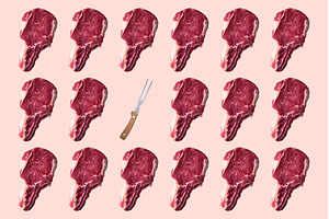 Raw uncooked beef steak or entrecote, a Food & Drink Photo by Yulia Furman