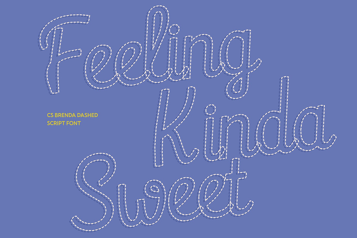 CS Brenda Dashed, a Script Font by Craft Supply Co. (Photo 6 of 8)