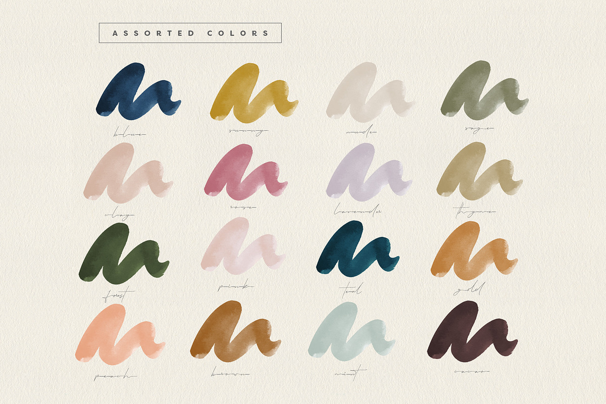 Brush Strokes in 17 Modern Colors, a Texture Graphic by Basia Stryjecka (Photo 16 of 21)