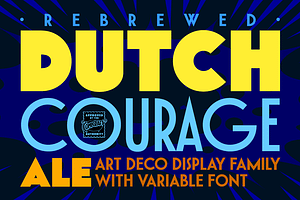 Dutch Courage Ale - sharp Art Deco, a Sans Serif Font by Comicraft Fonts