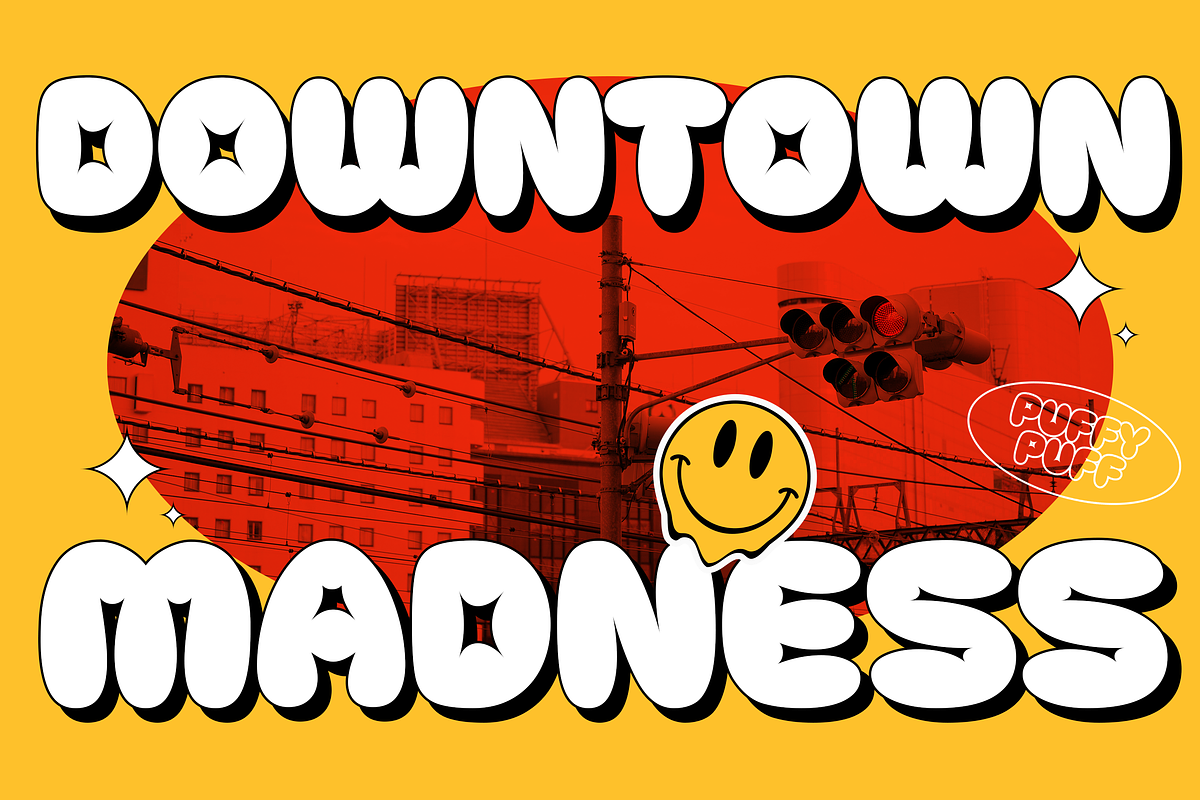 Puffypuff - Bubble Pop Display Fonts, a Font by Konstantine Studio (Photo 4 of 8)