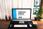 iMac Desk & Poster Frame Mockup, a Mockup by SimplDesign (Thumbnail 7 of 11)