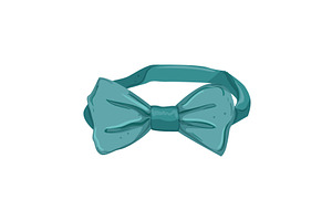 Ribbon Bow Tie Cartoon Vector