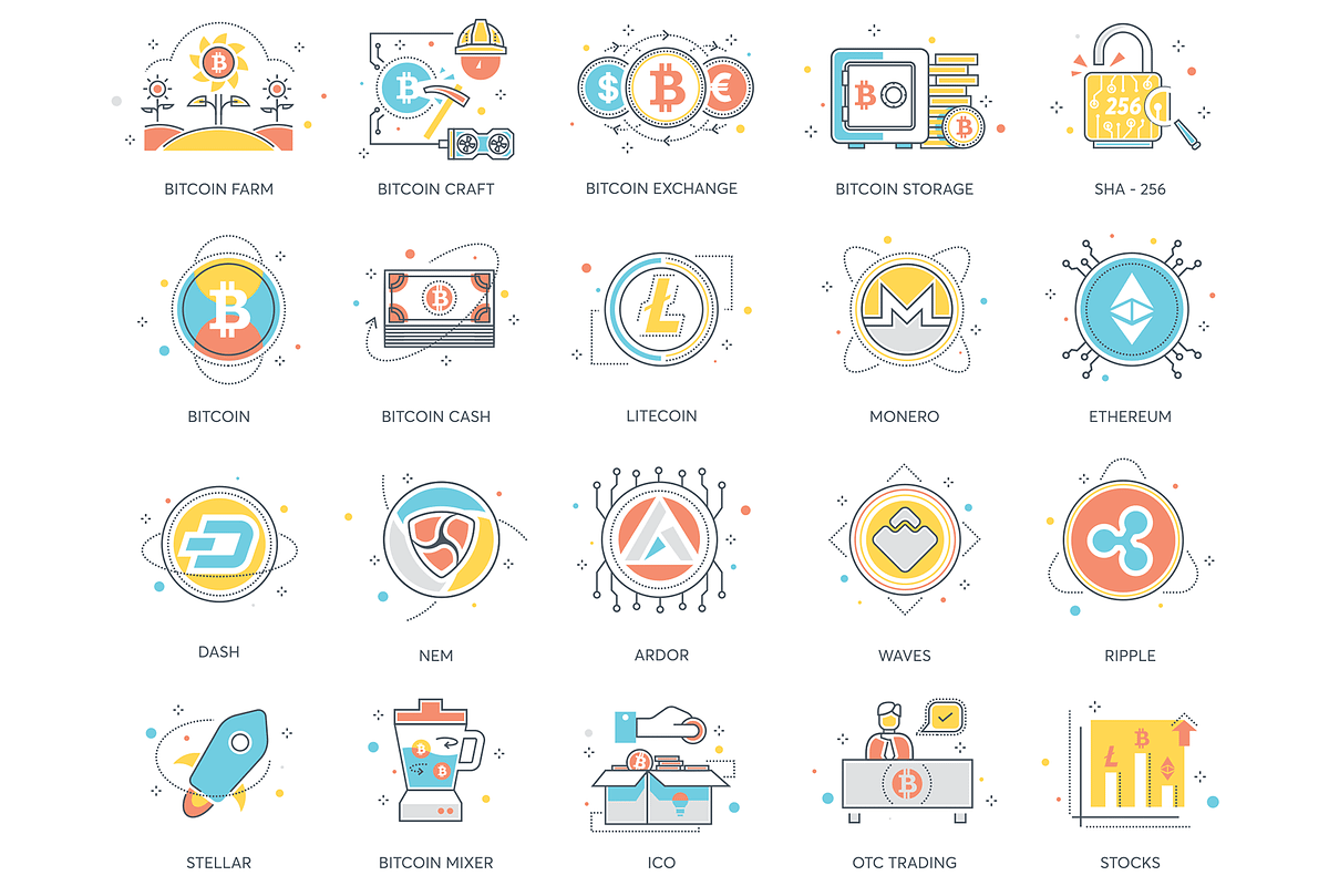 Cryptocurrency & Bitcoin Flat Icons, an Icon by Flat Icons (Photo 3 of 5)