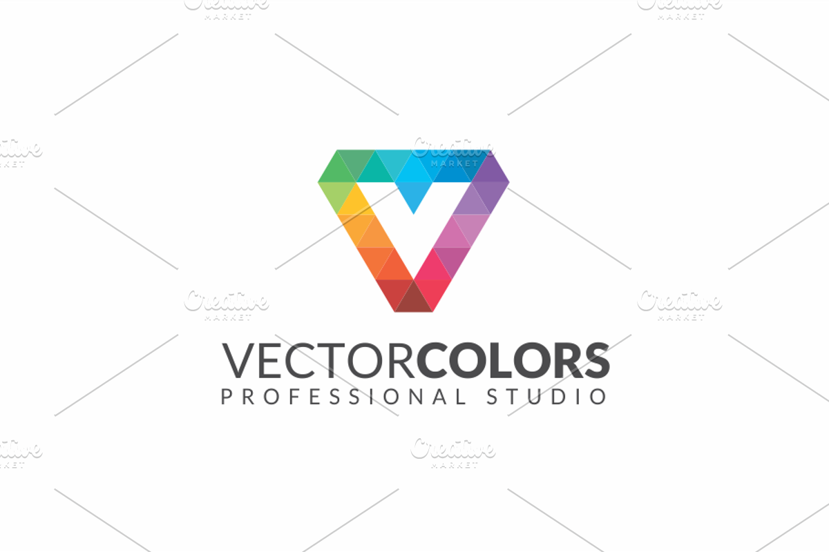 Vector Letter V Colorful Pixel Logo, a Branding & Logo Template by yopie (Photo 2 of 5)