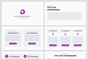 Digital Business Report Google Slide