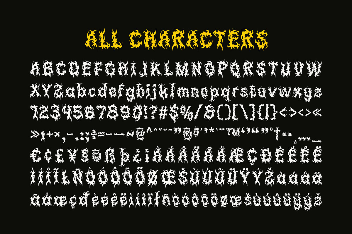 CS Vertigo – Black Metal Font, a Blackletter Font by Craft Supply Co. (Photo 8 of 8)