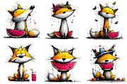 Summer Fox Enjoy Watermelon Clipart, an Illustration by DreamPrint404 (Thumbnail 6 of 7)