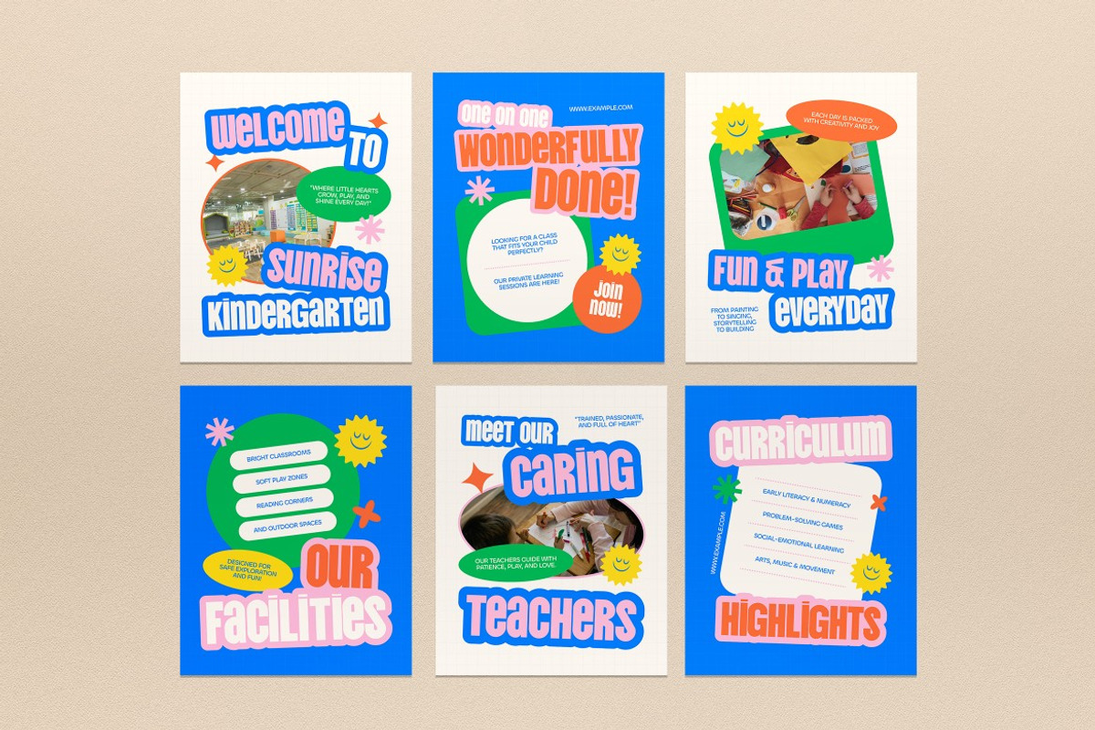 Kindergarten Education Instagram Set preview 2