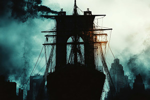 Mysterious silhouette of a vintage s, a Photo by Tanuart