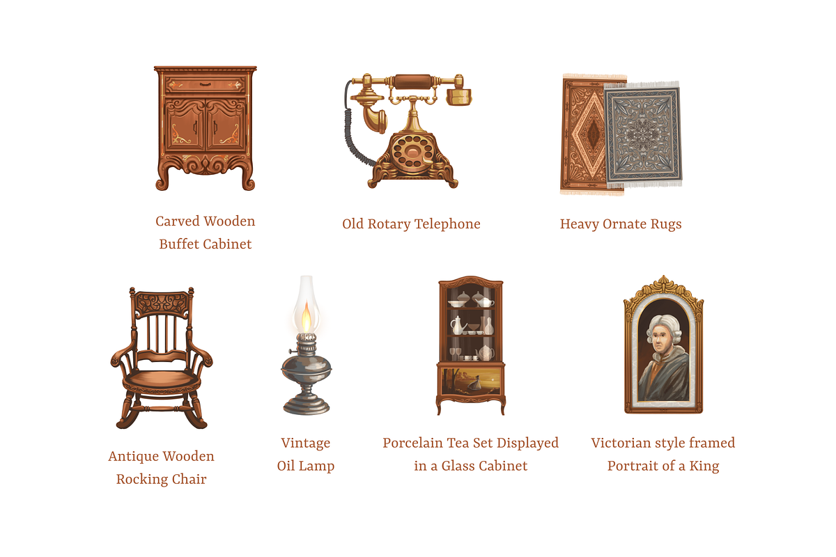 Antique Interior Collection, a Decorative Illustration by Deemak Daksina (Photo 3 of 3)
