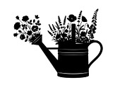 50 Garden Watering Can Silhouette bu, an Illustration by Designer_Momina (Thumbnail 17 of 51)