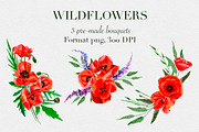 Watercolor wildflowers collection, a Decorative Illustration by mArtstore (Thumbnail 2 of 8)