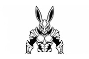 Warrior Bunny Knight Silhouette, an Illustration by jahid234 (Thumbnail 45 of 49)