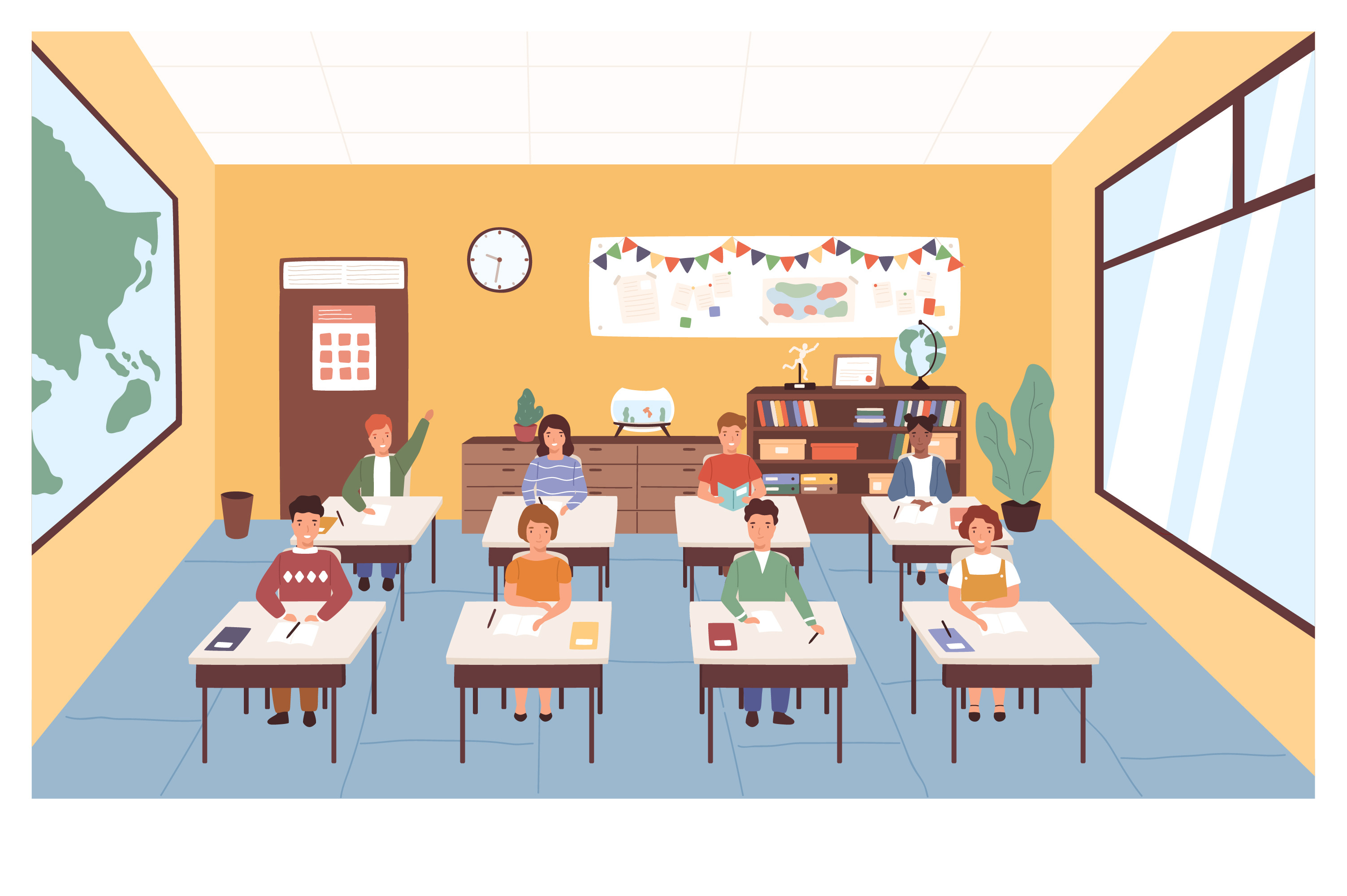 School Classroom by Good Studio  Creative Market