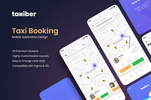 Taxi booking app, a Templates & Theme by The G! Design