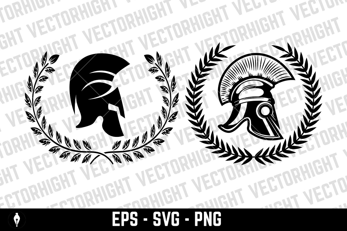 Spartan or Greek warrior helmet, an Object Illustration by Vectorhight (Photo 3 of 4)