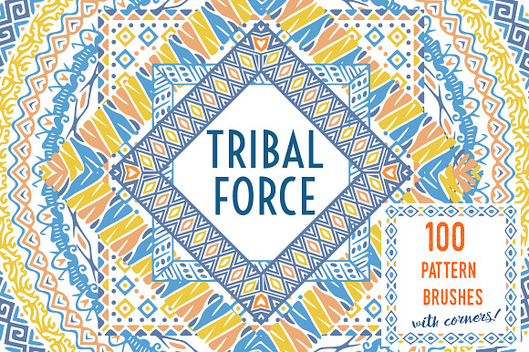 Tribal Force pattern brushes preview 5
