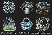 Spring Neutral Blue Clipart Png, an Illustration by RobertsArt (Thumbnail 4 of 7)