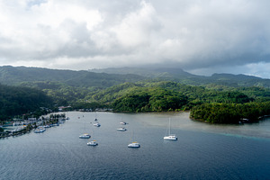 Aerial view of Raiatea island in French Polynesia, a Nature Photo by GoodGoods
