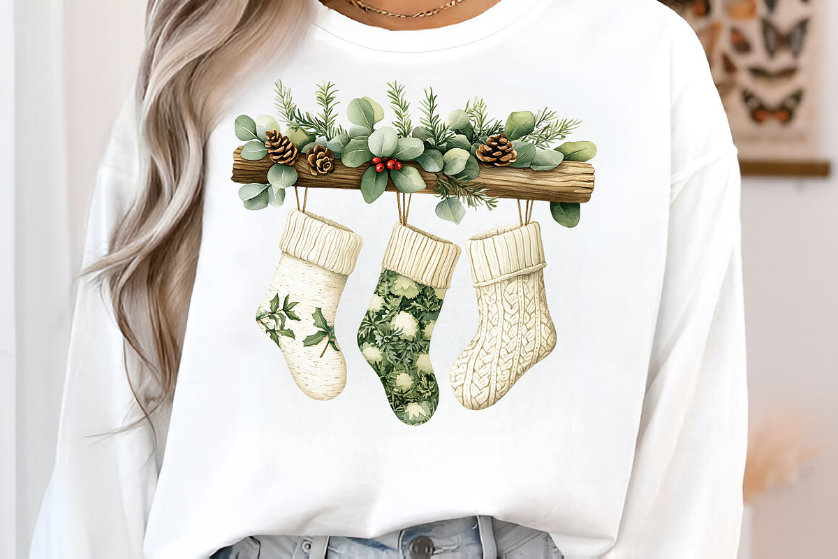 Watercolor Neutral Christmas Png, a Transportation Illustration by SinaCreation (Photo 4 of 9)