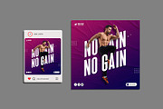Fitness & Sports Social Media Post, a Social Media Template by Saman Osama (Thumbnail 2 of 2)