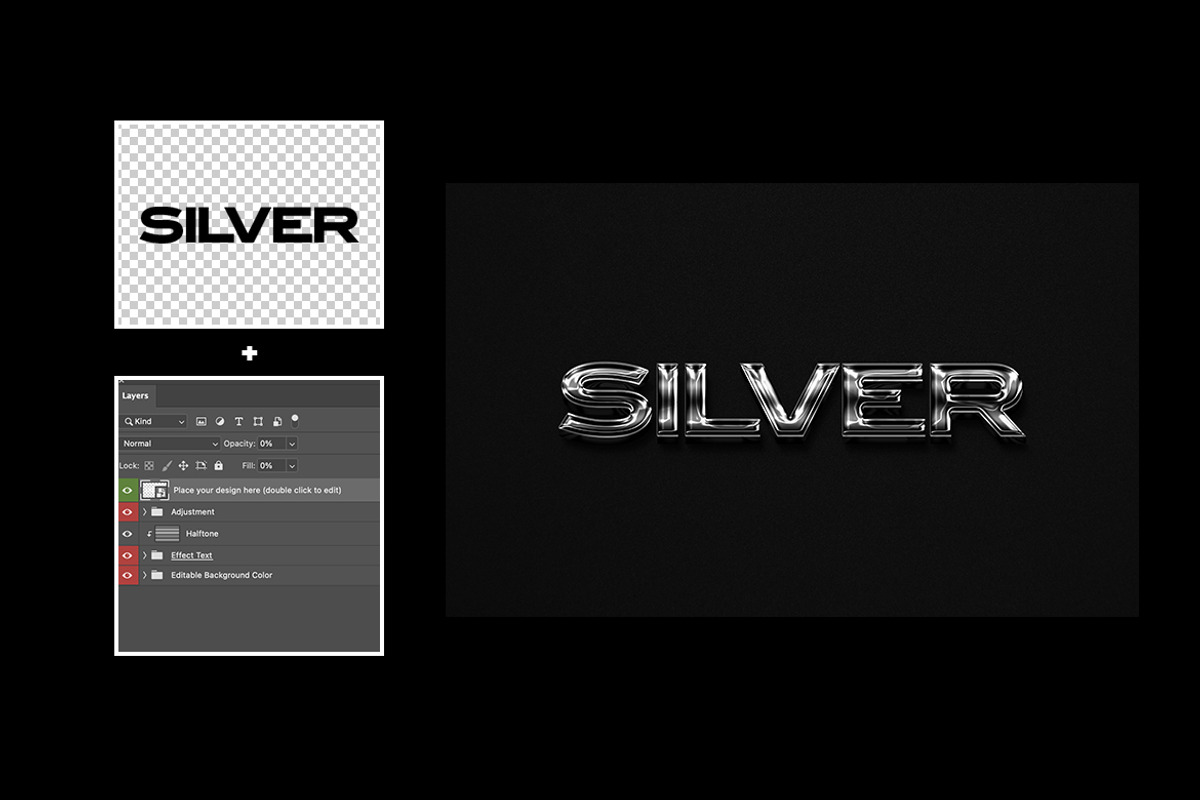 Realistic Chrome Text Effect, a Layer Style Add-On by dokudokunomi (Photo 3 of 3)