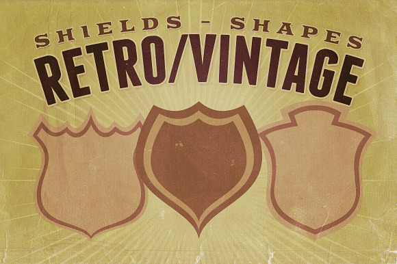 Retrovintage Shapes Shields