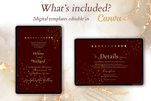 Canva *Elegant Wedding* Invitation, an Invitation Template by ElladesignCo