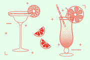 Summer Cocktail Vector Illustrations, a Food Illustration by TheFoodAtlas (Thumbnail 2 of 6)