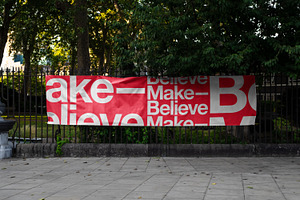 Outdoor landscape banner mockup