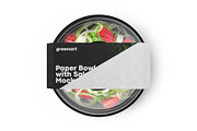 Paper Bowl with Salad Mockup, a Cups & Container Mockup by Green Art (Thumbnail 3 of 5)