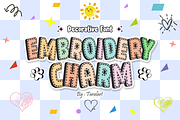 EMBROIDERY CHARM - Stitched Font, a Sans Serif Font by KiddoGlyphs Studio (Thumbnail 1 of 3)