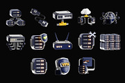 Server & Network 3D Icon Set, an Object 3D Model by Eklip Studio (Thumbnail 1 of 3)