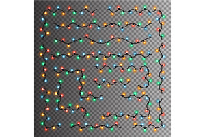 Set of glowing lights, a Decorative Illustration by Yayasya