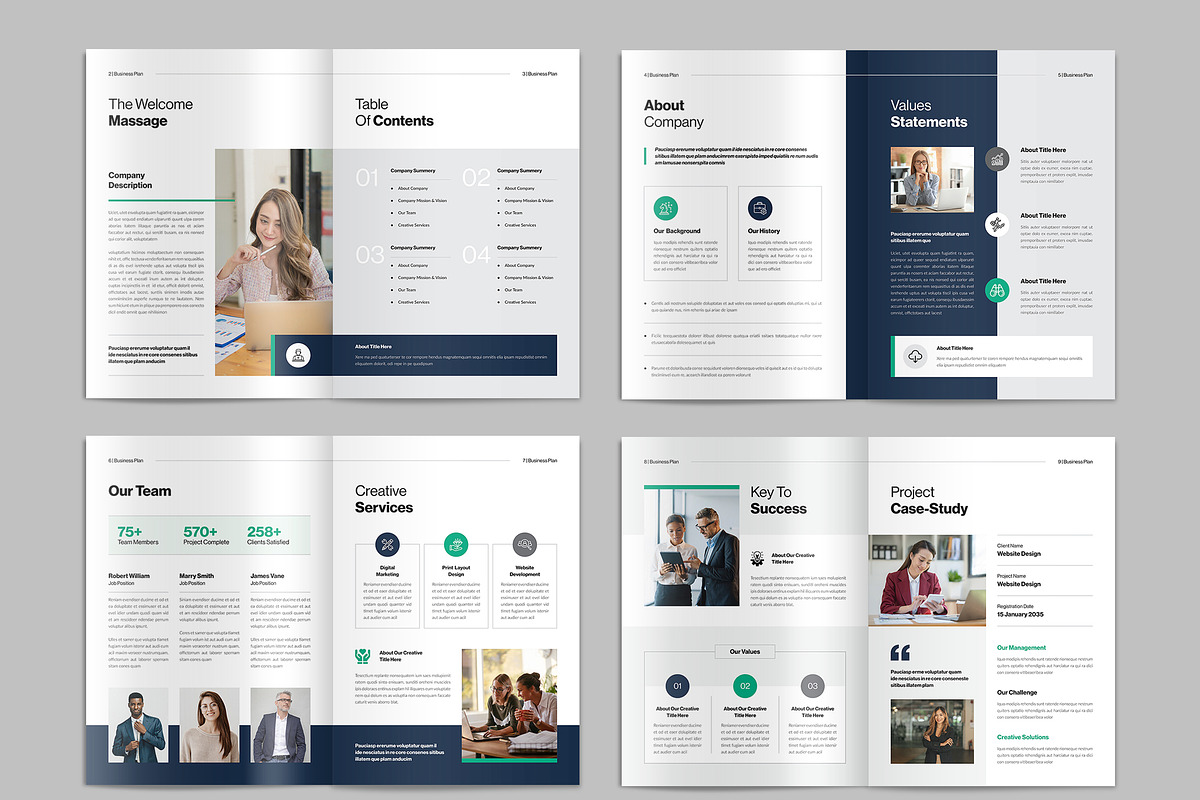 Business Plan Template with Canva, a Brochure Template by NorthPeak