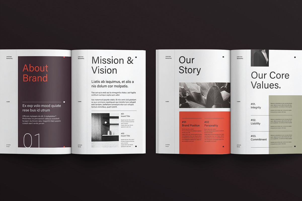 Creative Brand Identity Guidelines, a Brochure Template by E-Type (Photo 3 of 12)