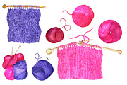 Knitting watercolor collection, an Illustration by Watercolor & sketches (Thumbnail 2 of 5)