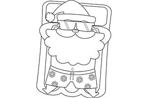 Summer Santa Claus, an Illustration by HitToon