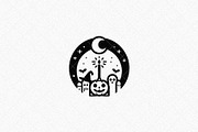 Halloween Pumpkin Emblem, a Seasonal Illustration by Vectorium Studio (Thumbnail 2 of 3)