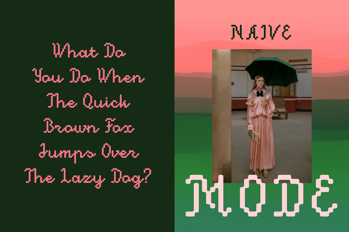 Tiny Secret Naive Pixel Art Script, a Script Font by Struvictory.art (Photo 3 of 8)