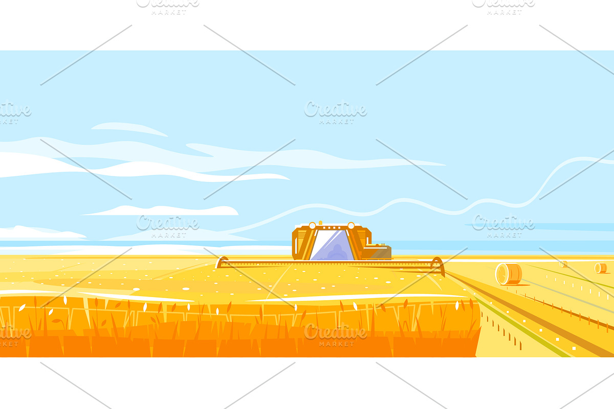 Harvesting fields of grain, a Food Illustration by Oceloti (Photo 3 of 5)