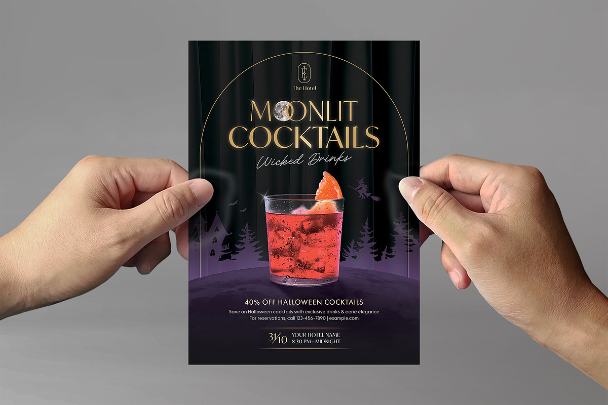 Halloween Cocktail Flyer Template, a Flyer Template by BrandPacks (Photo 4 of 5)