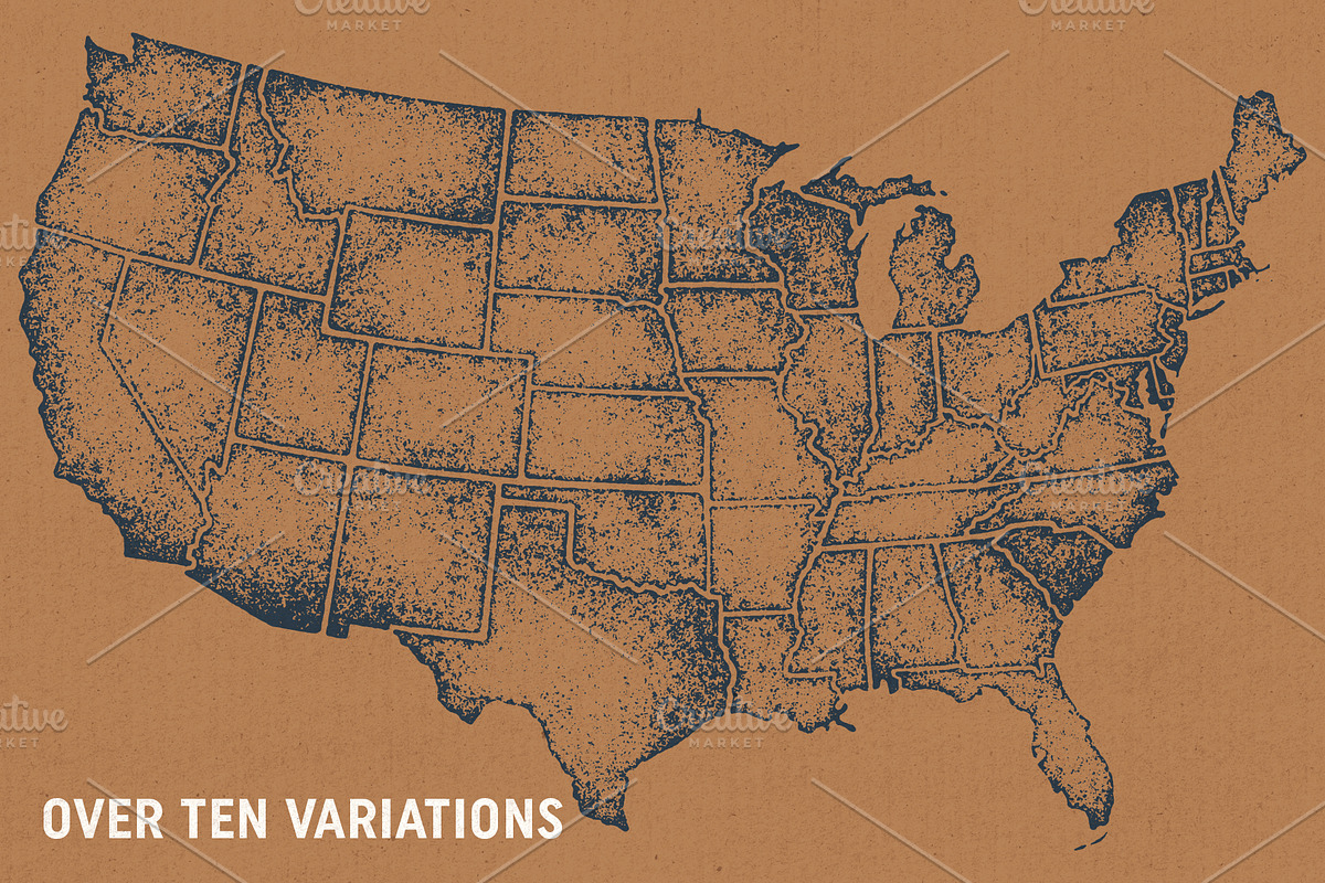 United States Map - AI & PSD, a Texture Illustration by Skylars Art Supplies (Photo 4 of 9)