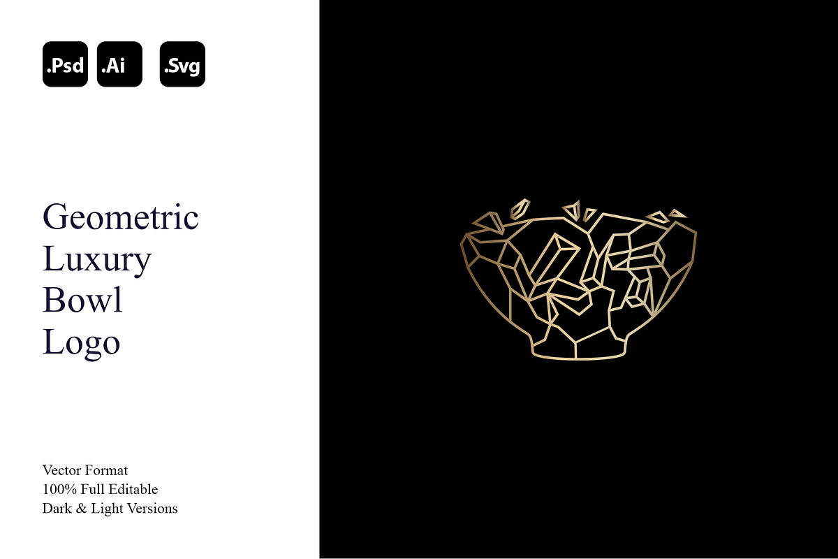 Geometric Luxury Bowl Logo, a Branding & Logo Template by Luxury Logos (Photo 1 of 4)