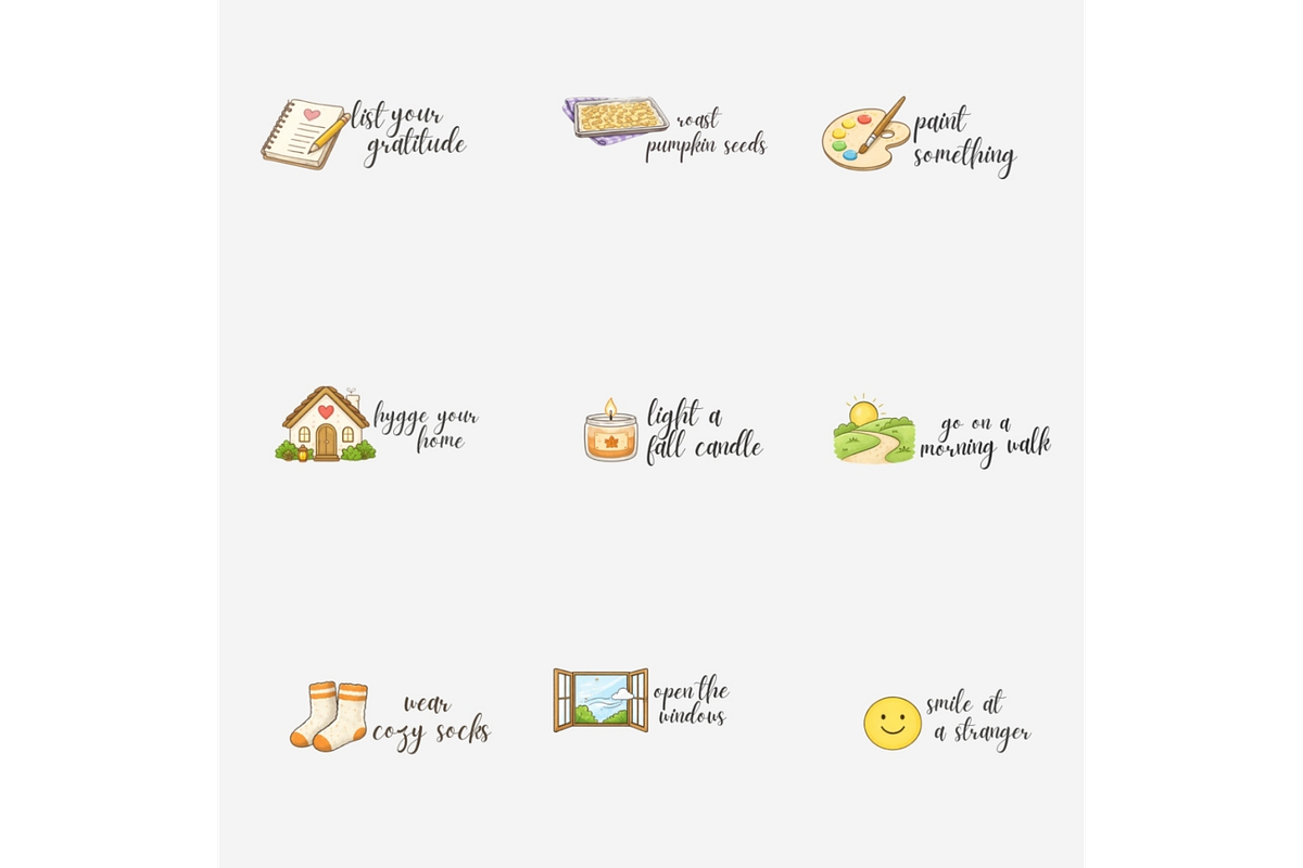Autumn Bucket List PNG Bundle | 24, an Emoji Icon by Tanya Kart (Photo 3 of 4)