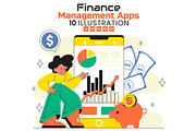 10 Personal Finance Management Apps, a Finance Illustration by denayunebgt (Thumbnail 1 of 4)