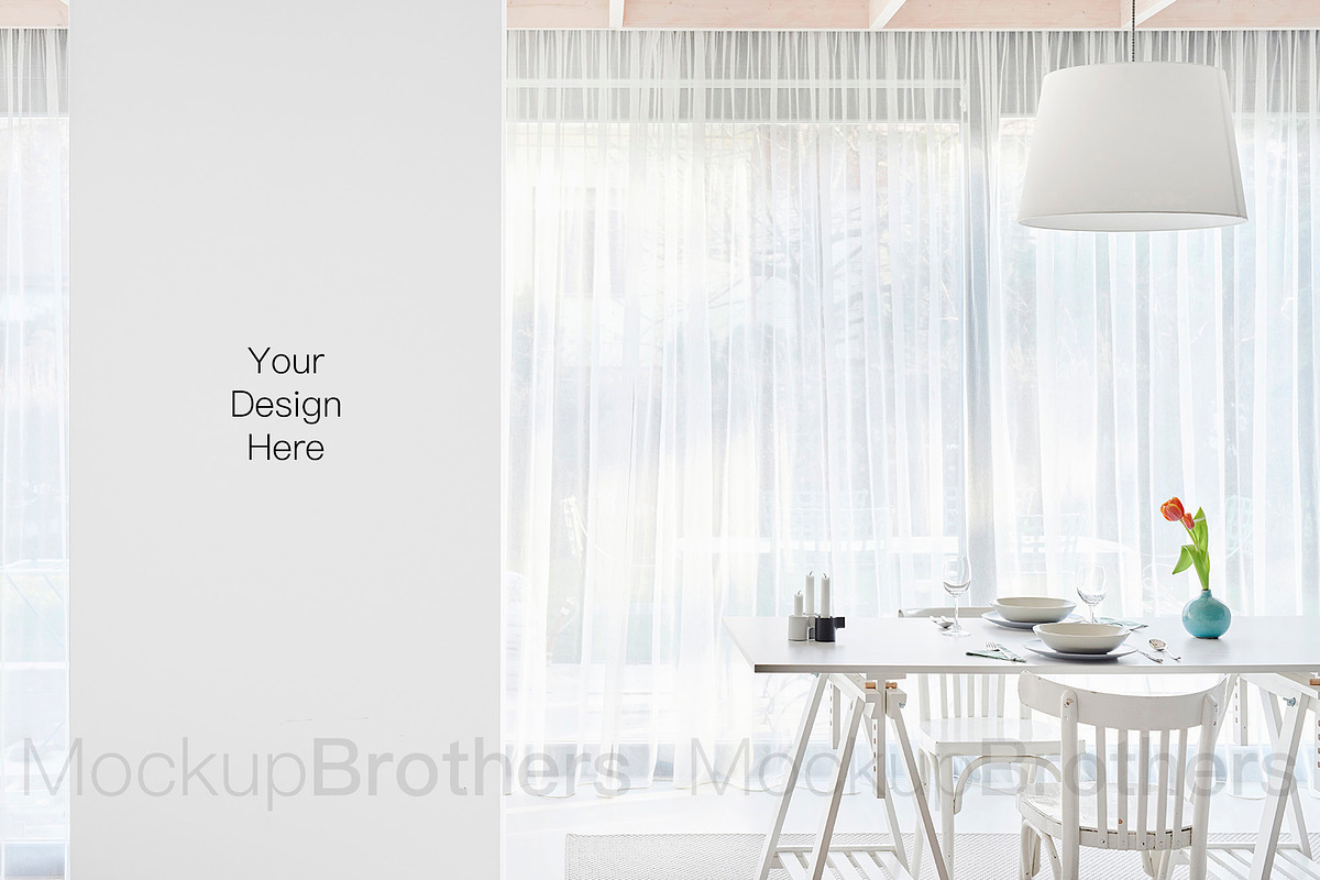 Dining room mockup mock up 26, a Print Template by MockUpBrothers (Photo 3 of 5)