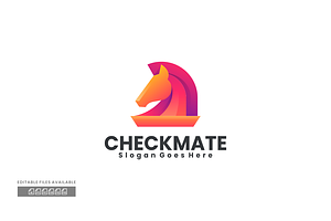 Checkmate Gradient Colorful Logo, a Branding & Logo Template by ivan_artnivora